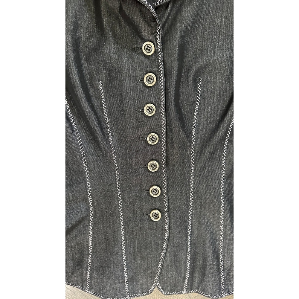 Carlisle Blazer Jacket Womens 14 Black Pink Fitted Button Up Career Office - Picture 7 of 12